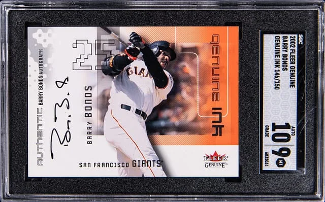 2002 Fleer Genuine Ink Barry Bonds #no-number card image