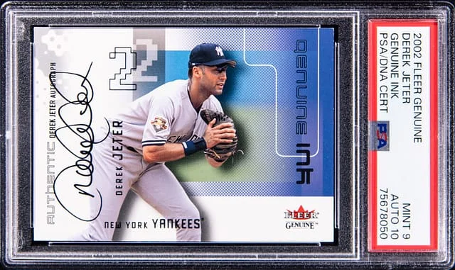 2002 Fleer Genuine Ink Derek Jeter #no-number card image