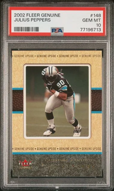 2002 Fleer Genuine Julius Peppers #148 card image