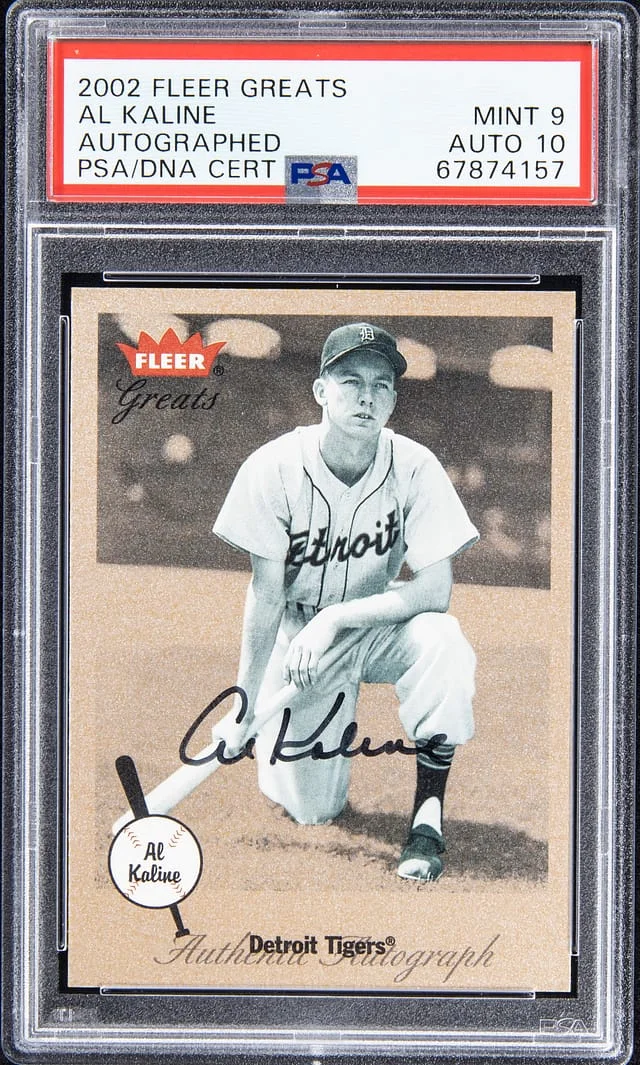 2002 Fleer Greats Autograph Al Kaline #no-number card image