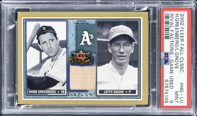 2002 Fleer Hank Greenberg/Lefty Grove Fall Classic Rival Factions Game Used #HG-LG card image