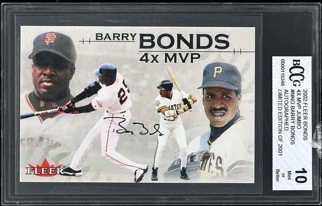 2002 Fleer Jumbo Barry Bonds #4x card image