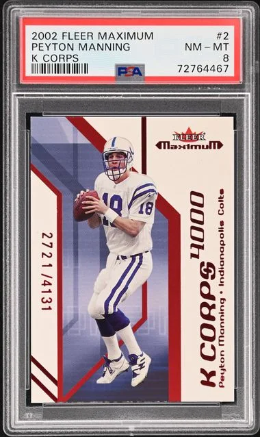 2002 Fleer Peyton Manning Maximum K Corps #2 card image