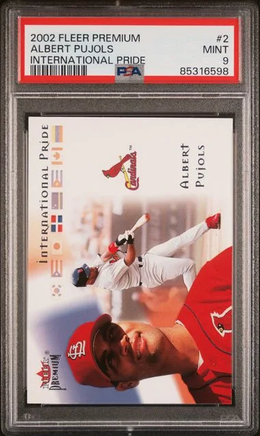 2002 Fleer Premium Albert Pujols International Pride International Pride #2 card image
