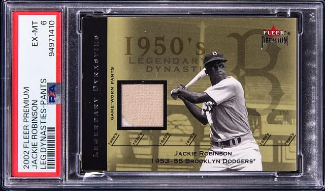 2002 Fleer Premium Legendary Dynasties Pants Jackie Robinson #no-number card image