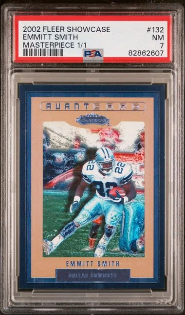 2002 Fleer Showcase Emmitt Smith Masterpiece 1/1 #132 card image