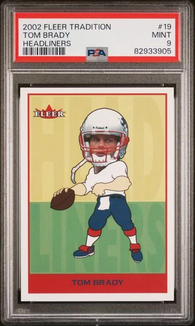 2002 Fleer Tradition Tom Brady Headliners #19 card image