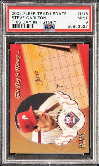 2002 Fleer Tradition Update Steve Carlton This Day In History #U15 card image