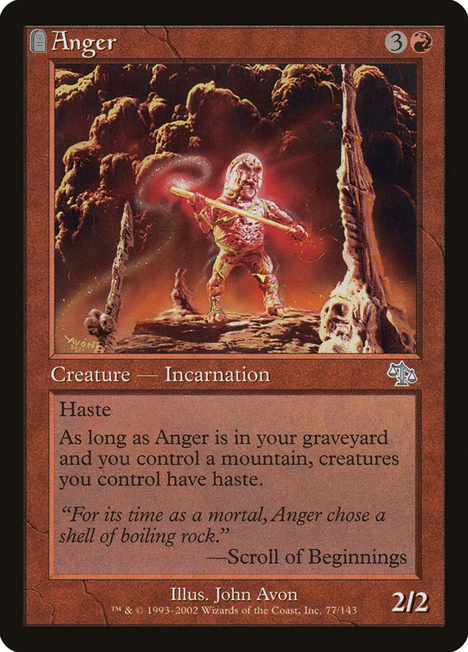 2002 Judgment Anger uncommon #77 unlisted card image