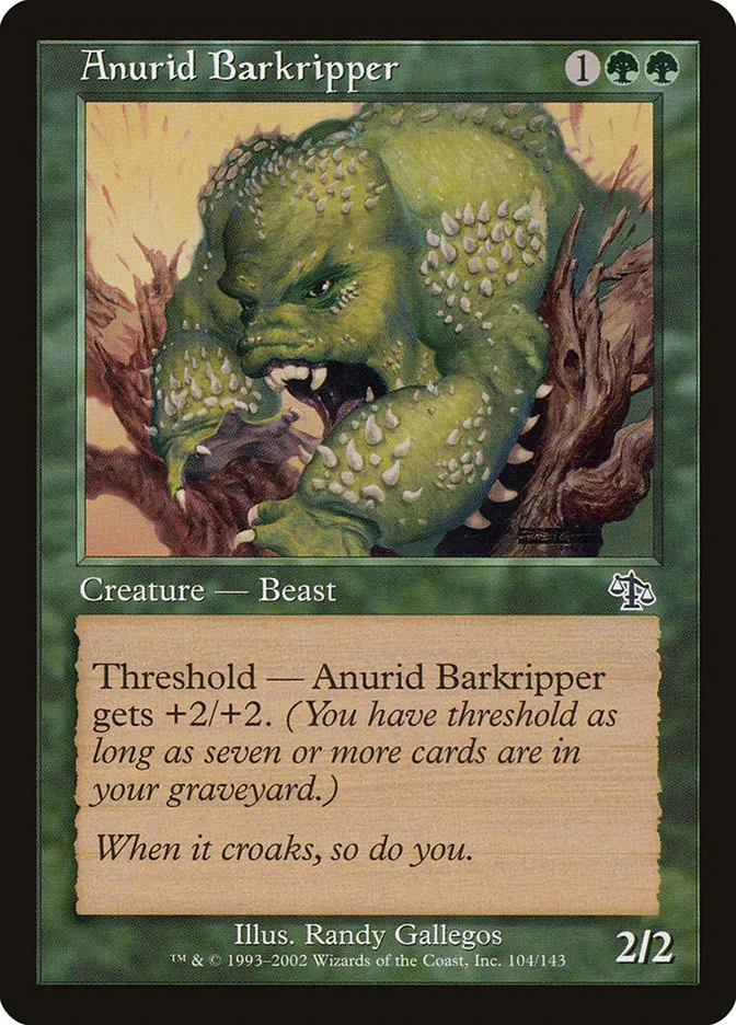 2002 Judgment Anurid Barkripper common #104 unlisted card image