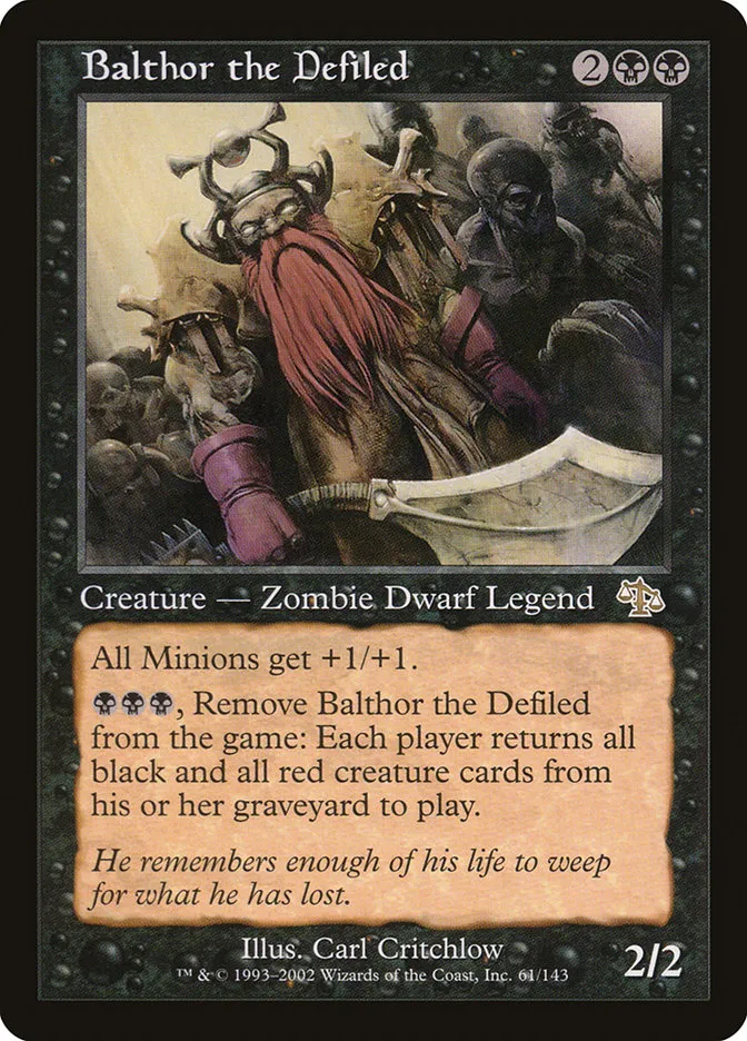 2002 Judgment Balthor the Defiled rare #61 unlisted card image