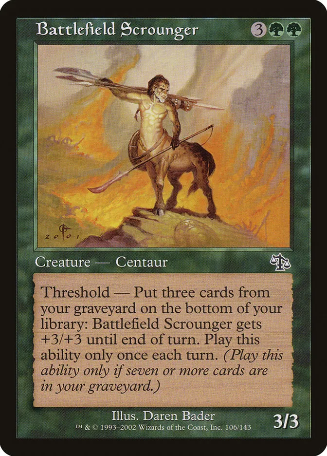 2002 Judgment Battlefield Scrounger common #106 unlisted card image