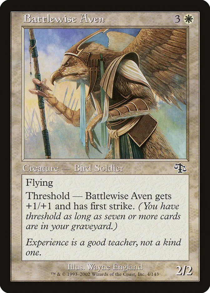 2002 Judgment Battlewise Aven common #4 unlisted card image
