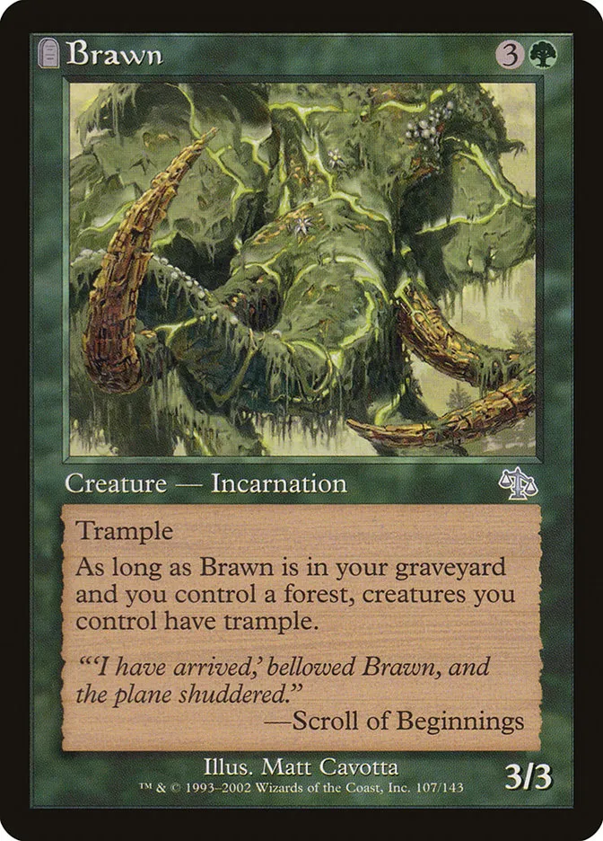 2002 Judgment Brawn uncommon #107 unlisted card image