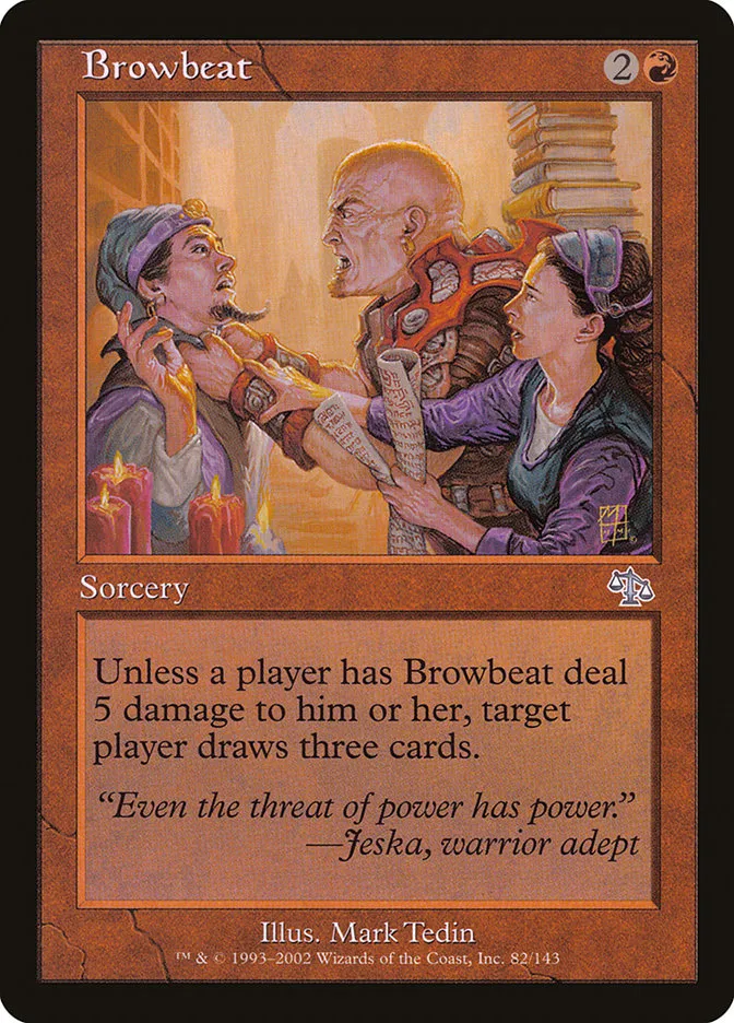 2002 Judgment Browbeat uncommon #82 unlisted card image