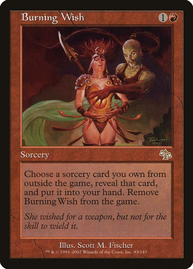 2002 Judgment Burning Wish rare #83 unlisted card image