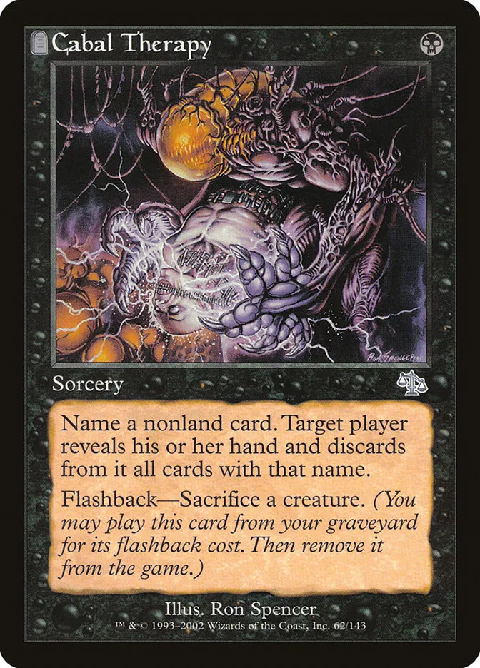 2002 Judgment Cabal Therapy uncommon #62 unlisted card image