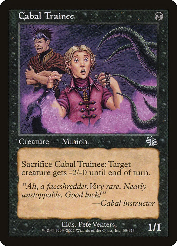 2002 Judgment Cabal Trainee common #63 unlisted card image