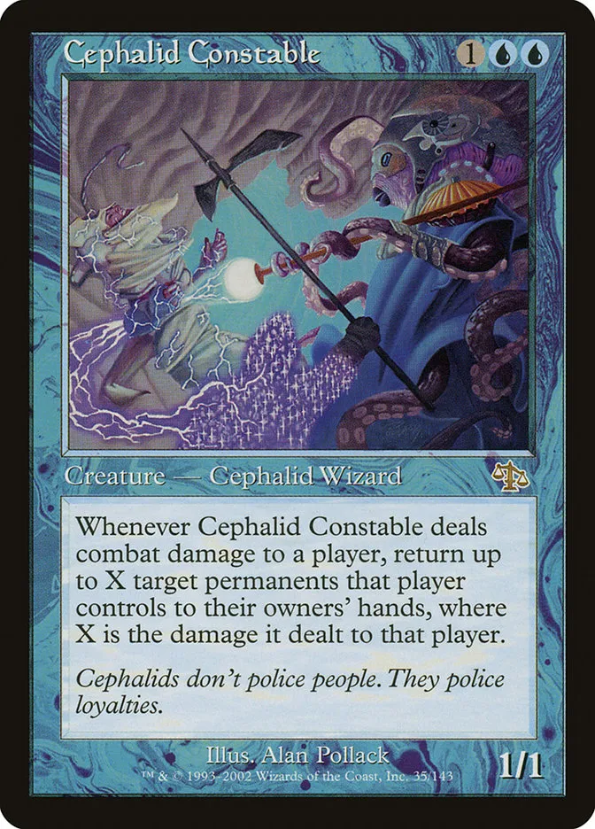 2002 Judgment Cephalid Constable rare #35 unlisted card image