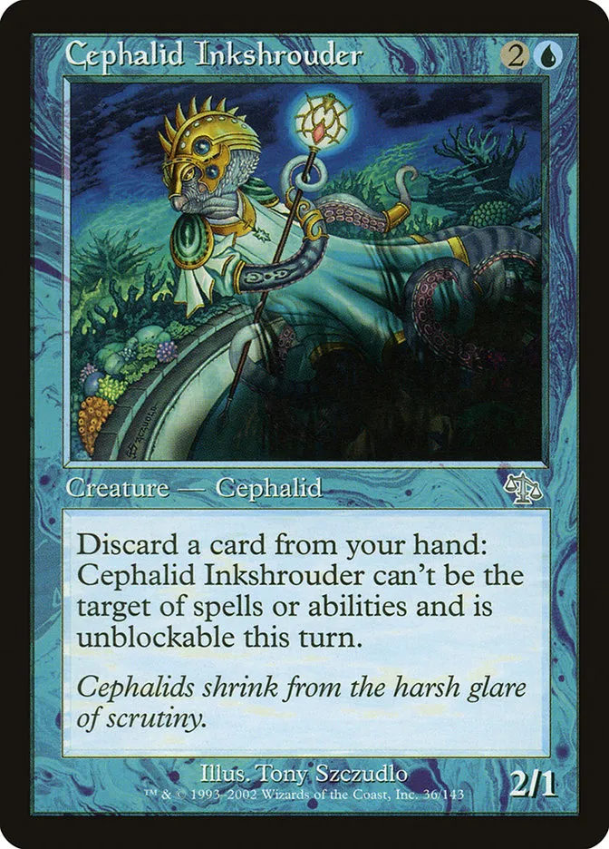 2002 Judgment Cephalid Inkshrouder uncommon #36 unlisted card image