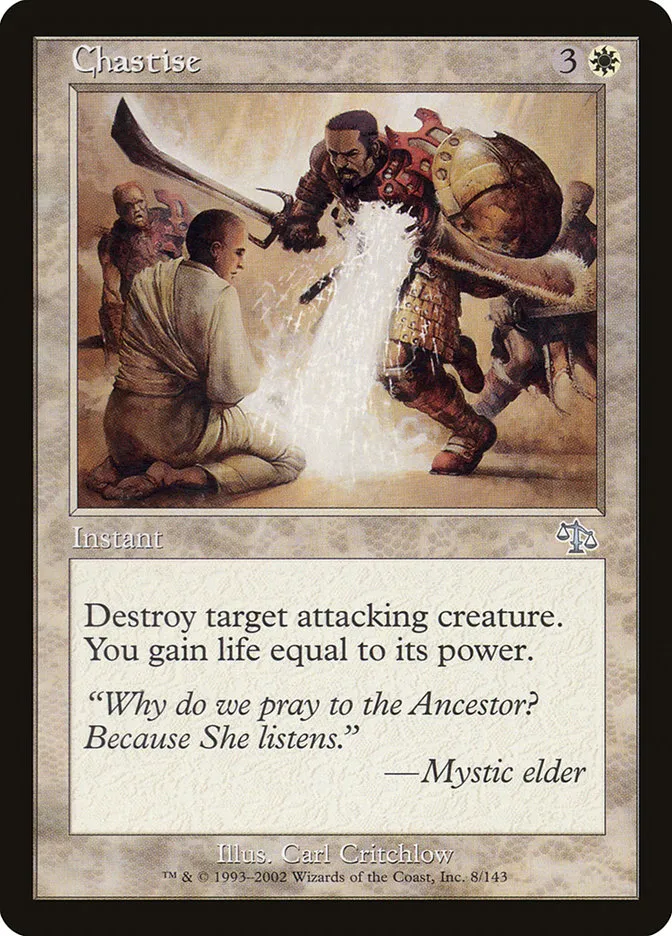 2002 Judgment Chastise uncommon #8 unlisted card image