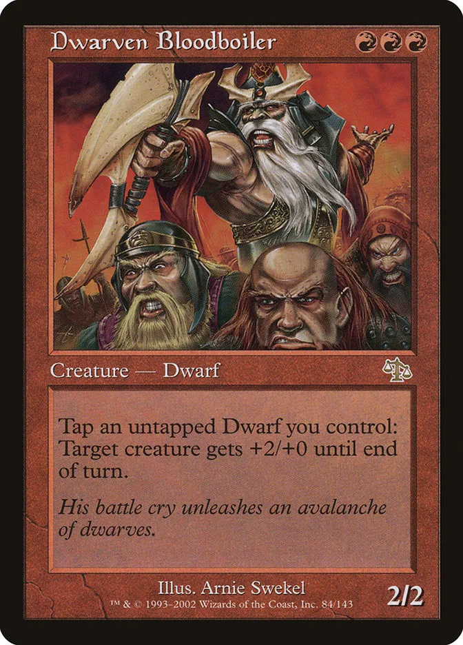 2002 Judgment Dwarven Bloodboiler rare #84 unlisted card image