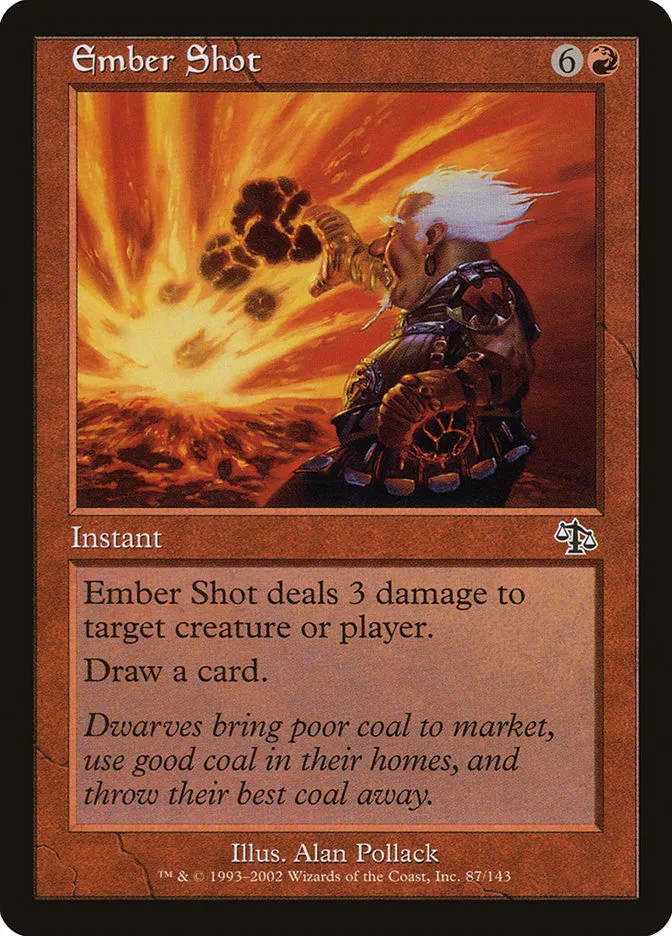 2002 Judgment Ember Shot common #87 unlisted card image