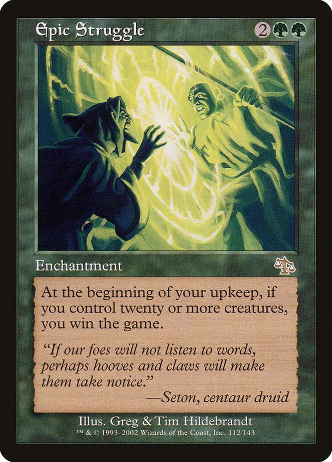 2002 Judgment Epic Struggle rare #112 unlisted card image