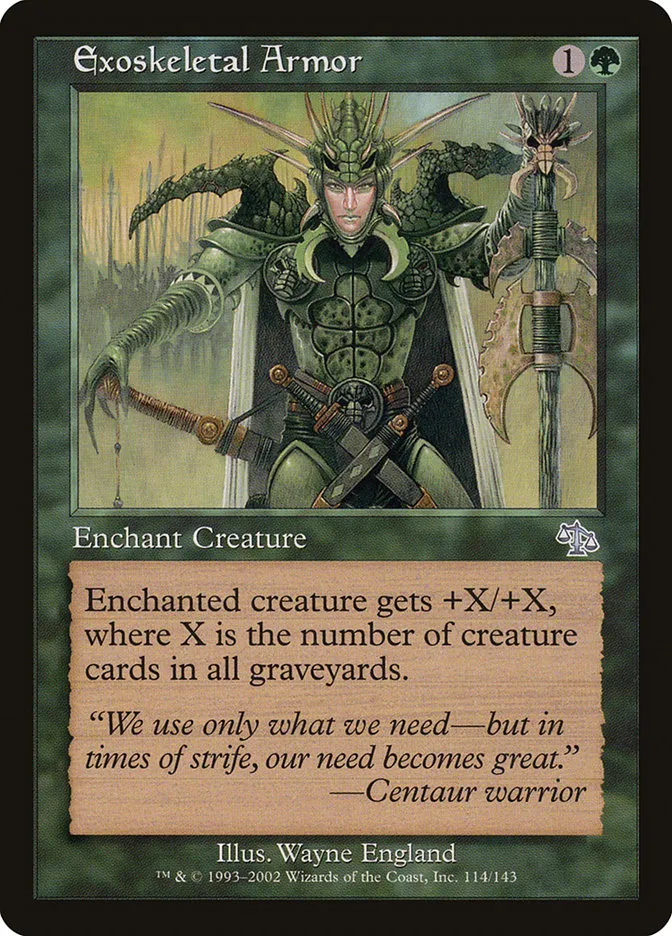 2002 Judgment Exoskeletal Armor uncommon #114 unlisted card image