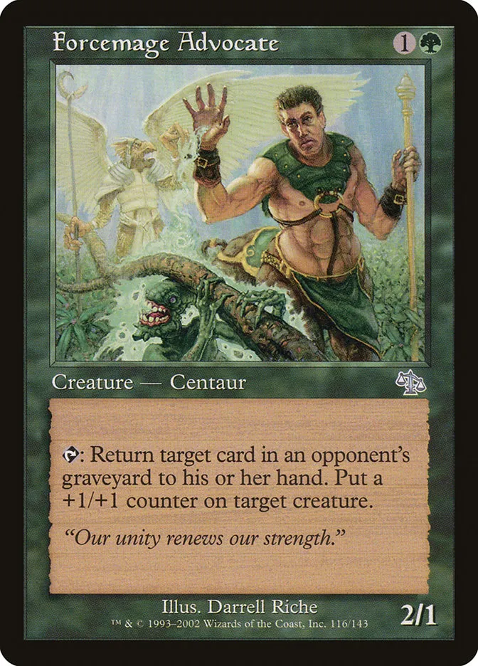2002 Judgment Forcemage Advocate uncommon #116 unlisted card image