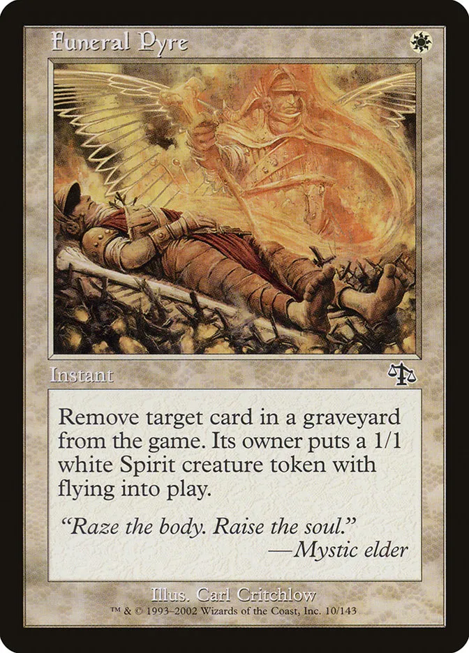 2002 Judgment Funeral Pyre common #10 unlisted card image