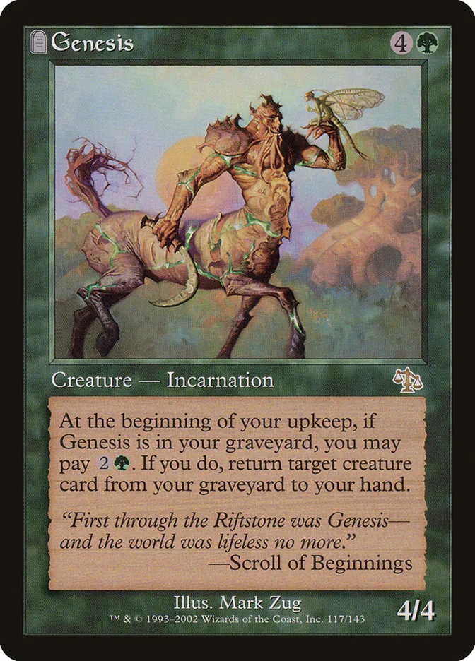 2002 Judgment Genesis rare #117 unlisted card image