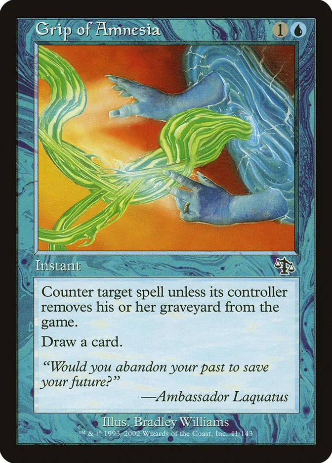 2002 Judgment Grip of Amnesia common #41 unlisted card image