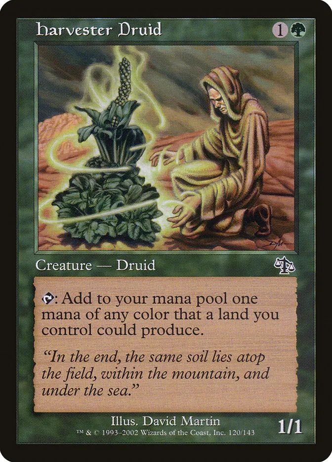 2002 Judgment Harvester Druid common #120 unlisted card image