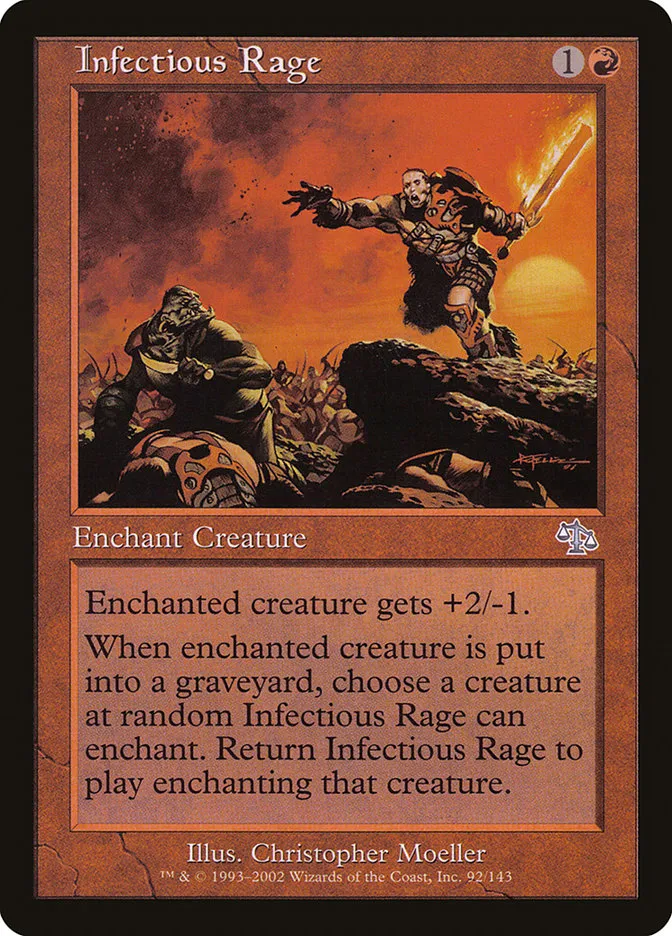 2002 Judgment Infectious Rage uncommon #92 unlisted card image