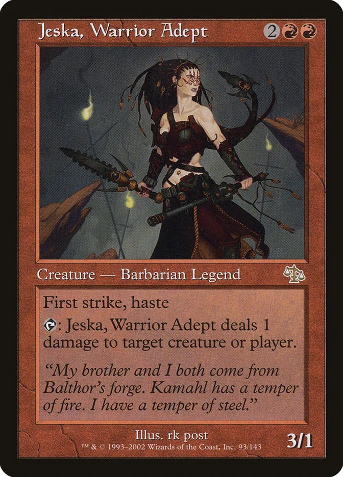 2002 Judgment Jeska, Warrior Adept rare #93 unlisted card image