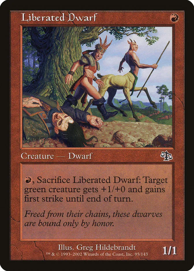 2002 Judgment Liberated Dwarf common #95 unlisted card image