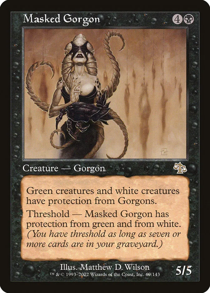 2002 Judgment Masked Gorgon rare #69 unlisted card image