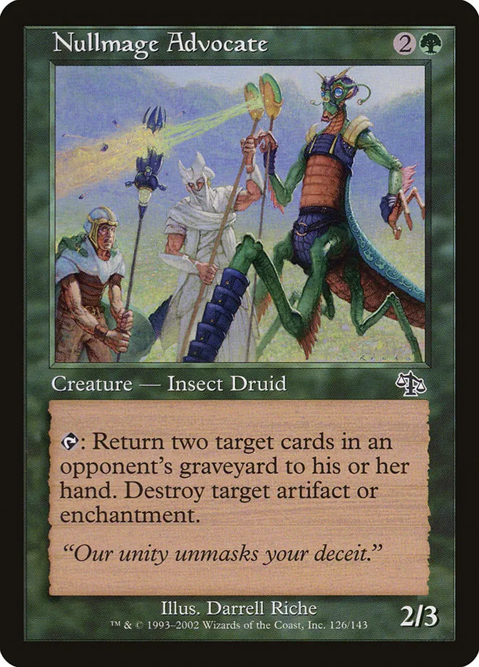 2002 Judgment Nullmage Advocate common #126 unlisted card image