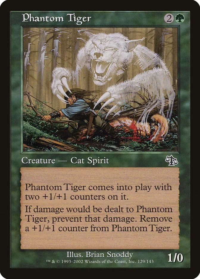 2002 Judgment Phantom Tiger common #129 unlisted card image
