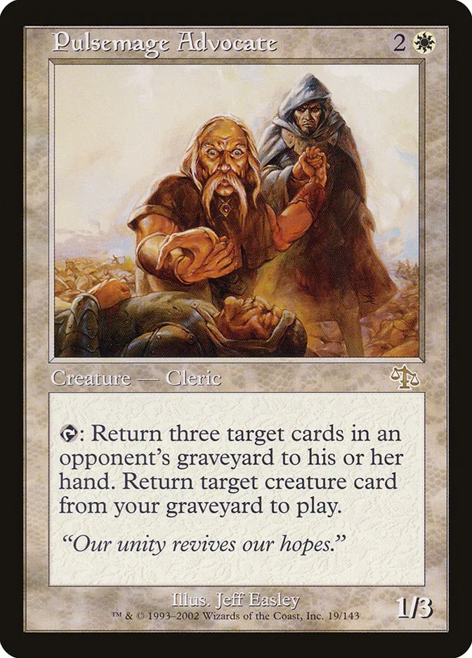 2002 Judgment Pulsemage Advocate rare #19 unlisted card image