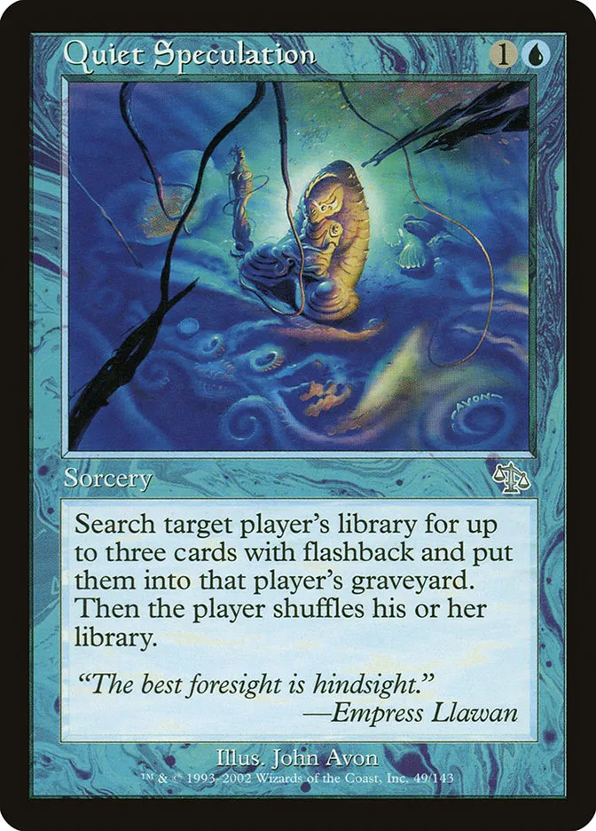 2002 Judgment Quiet Speculation uncommon #49 unlisted card image