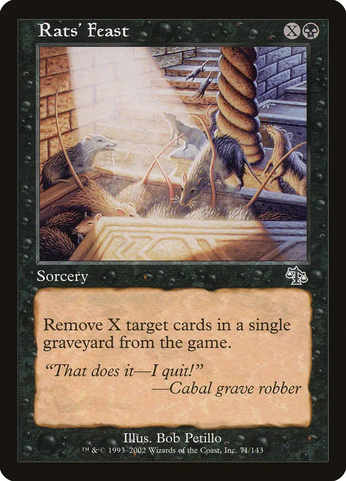 2002 Judgment Rats' Feast common #71 unlisted card image