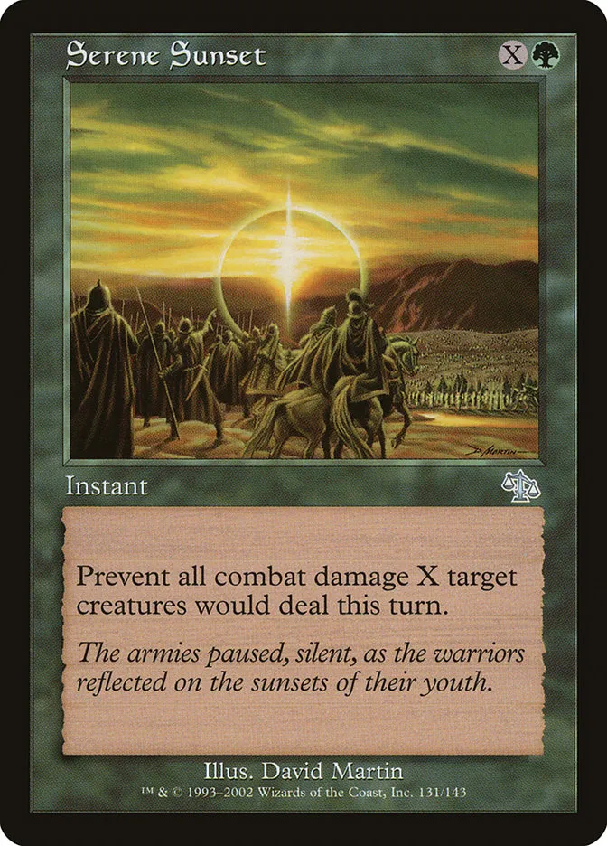 2002 Judgment Serene Sunset uncommon #131 unlisted card image
