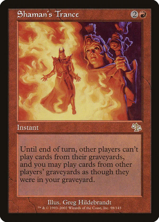 2002 Judgment Shaman's Trance rare #98 unlisted card image