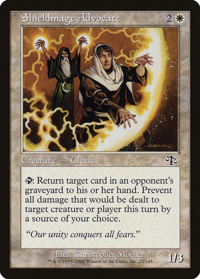 2002 Judgment Shieldmage Advocate common #22 unlisted card image