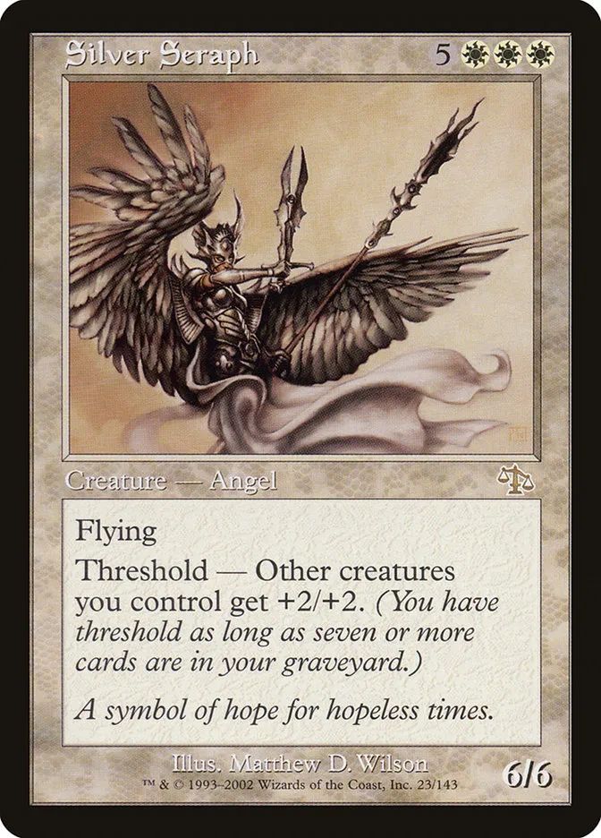 2002 Judgment Silver Seraph rare #23 unlisted card image