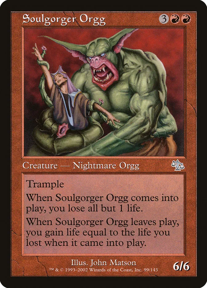 2002 Judgment Soulgorger Orgg uncommon #99 unlisted card image