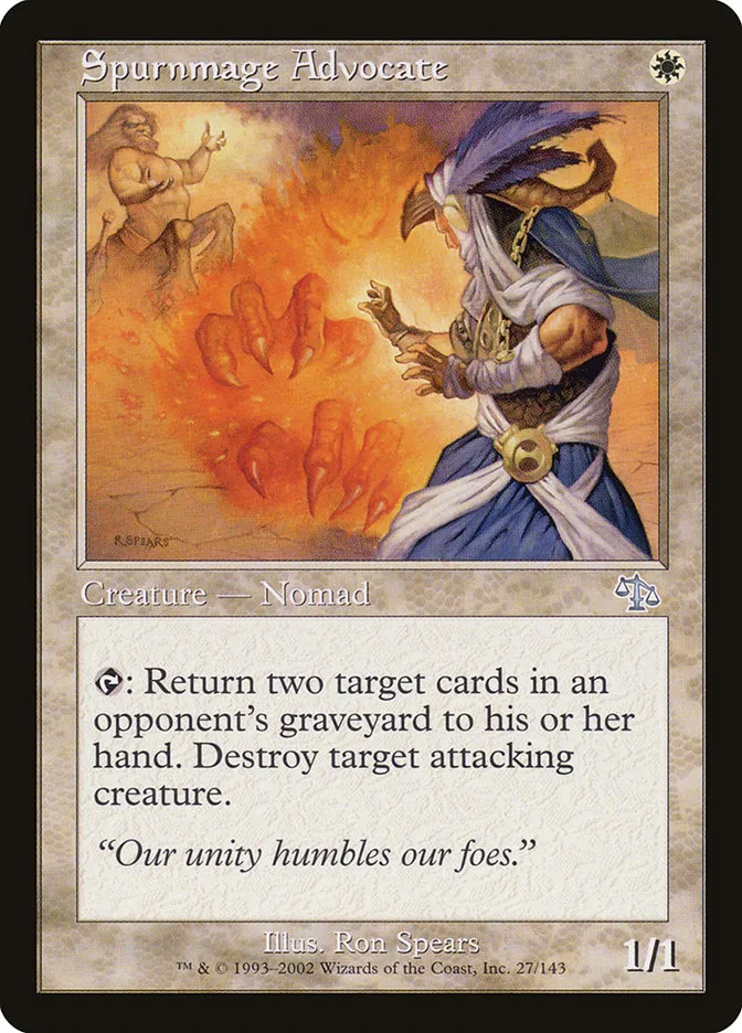 2002 Judgment Spurnmage Advocate uncommon #27 unlisted card image