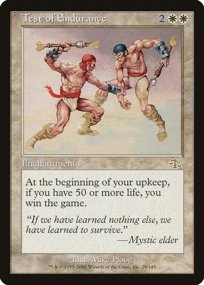 2002 Judgment Test of Endurance rare #29 unlisted card image